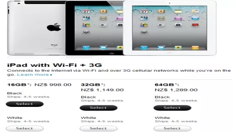 NZ iPad 2 shipping times now 4-5 weeks