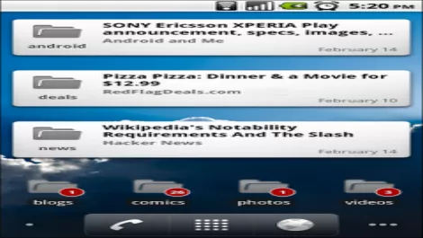 Google Reader updated on Android