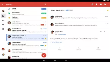 Gmail blog tablet image
