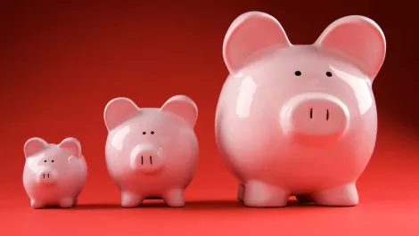 Three piggy banks