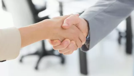 Handshake woman