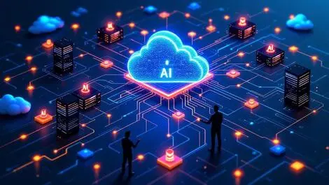 Cloud servers neural network pathways ai agent collaboration enterprise