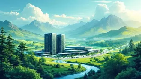 Modern data center new zealand green landscape cloud infrastructure sustainability