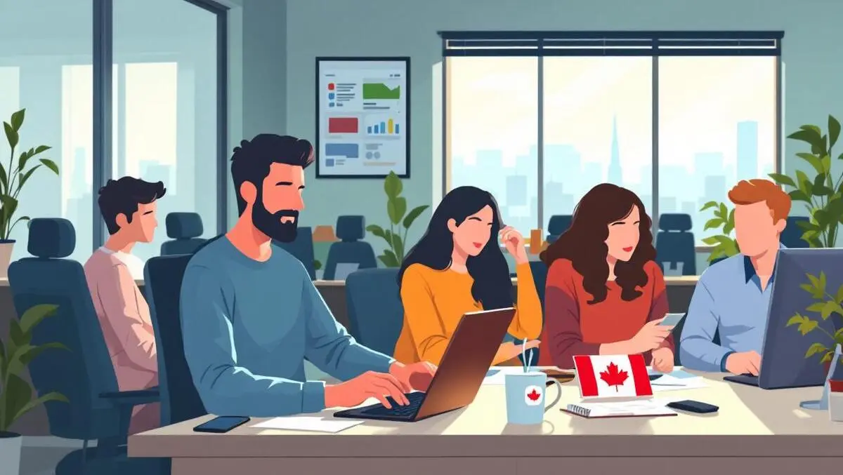 Canadian office workers generations traditional computers ai interfaces maple leaf