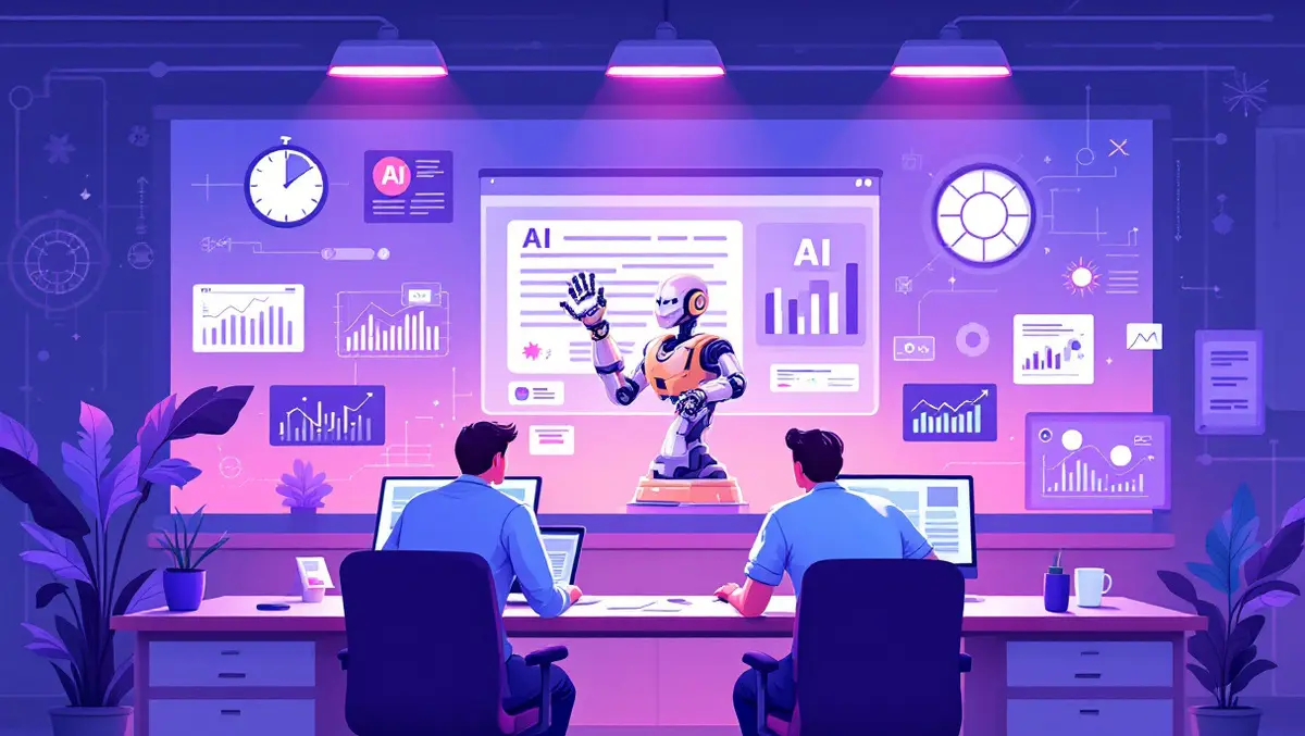 Students collaborating robotic arm ai data modern classroom business integration