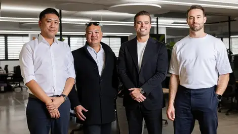 Caspr founders l r wilson poon villar david blake micola simon train