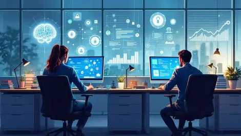 Uk business office marketers ai icons data privacy cautious atmosphere