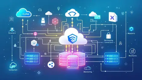 Interconnected cloud servers data streams secure connections it environment