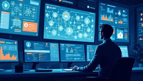Enterprise soc night identity security analyst monitors network
