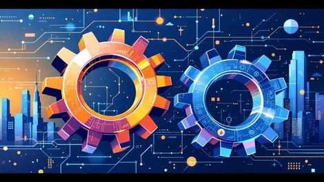 Three gears merging splitting financial skyline data streams