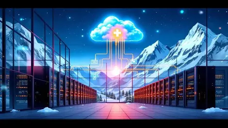 Swiss alps secure data center azure cloud localized eu control